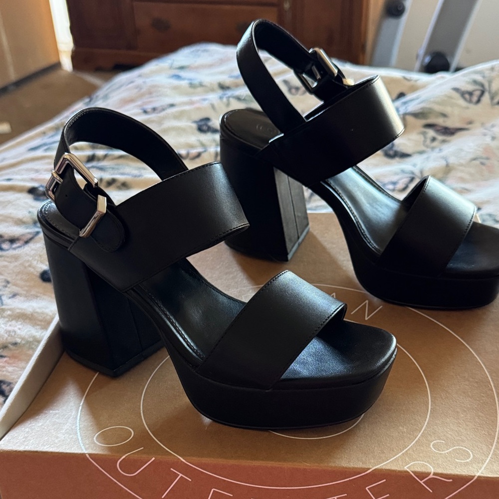 Urban Outfitters Black Platform Heels